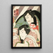 Aktorów Ichikawa Ebiz V w Tetsugatake i Onoe Kikugor IV w Iwakawa - Utagawa Kunisada Toyokuni III — oprawiony obraz na ścianie