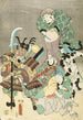 Aktorów w Ebisu Fukurokuju Benkei Lis i Myśliwy w stylu tsue - Utagawa Kunisada Toyokuni III — widok dzieła