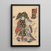 Aktor z wyrafinowaną suknią - Utagawa Kunisada Toyokuni III — oprawiony obraz na ścianie