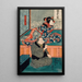 Arashi Otohachi III w Makanaibaba Okuma i Iwai Kumesabur II w Fille de Manchs Okoma - Utagawa Kunisada Toyokuni III — oprawiony obraz na ścianie