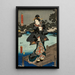 Czarny - Utagawa Kunisada Toyokuni III — oprawiony obraz na ścianie