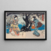 Doceniający Kwiaty Wiśni wieczorem - Utagawa Kunisada Toyokuni III — oprawiony obraz na ścianie