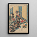Cztery damy w eleganckich strojach - Utagawa Kunisada Toyokuni III — oprawiony obraz na ścianie