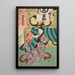 Geisha Ohisa i Umekichi z iso w Tańczących Lwach - Utagawa Kunisada Toyokuni III — oprawiony obraz na ścianie
