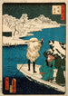 Bac de Hashiba sous la Neige - Utagawa Kunisada Toyokuni III — widok dzieła