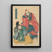 Moine z wysokiego rogu Yasuhide grający rolę Nakamura Utaemon - Utagawa Kunisada Toyokuni III — oprawiony obraz na ścianie