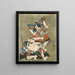 Ichikawa Danjūrō VII w roli Soga no Gorō oraz grupa Mitsugorō III w roli Kobayashi no Asahina w sztuce Soga - Utagawa Kunisada Toyokuni III — oprawiony obraz na ścianie