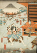 Nocny atak braci Soga, Soga no Jūrō Sukenari i Koga no Saburō - Utagawa Kunisada Toyokuni III — widok dzieła