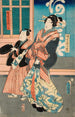 Ofuji de Miya i jego sługa Tsuruya Denzō - Utagawa Kunisada Toyokuni III — widok dzieła