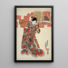 Poemat z Kamakura Udaijin - Utagawa Kunisada Toyokuni III — oprawiony obraz na ścianie