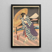 Scena deszczowa na moście - Utagawa Kunisada Toyokuni III — oprawiony obraz na ścianie