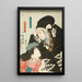 Pierwsza scena z dramatu Chūshingura, Kō no Moronao i Kaoyo Gozen - Utagawa Kunisada Toyokuni III — oprawiony obraz na ścianie