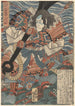 Taira no Tomomori i kotwica - Utagawa Kunisada Toyokuni III — widok dzieła