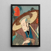 Aktora Bandō Hikosaburō III w Inamura Magoemon oraz stacja Inamura między Yoshida a Goyu - Utagawa Kunisada Toyokuni III — oprawiony obraz na ścianie