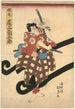 Aktor Ichikawa Danjūrō w roli Matsumaru - Utagawa Kunisada Toyokuni III — widok dzieła