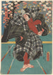 Aktora Ichikawa Danjūrō w kratowanym kostiumie - Utagawa Kunisada Toyokuni III — widok dzieła