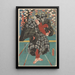 Aktora Ichikawa Danjūrō w kratowanym kostiumie - Utagawa Kunisada Toyokuni III — oprawiony obraz na ścianie