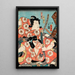 Toneri Umemaru i Toneri Sakuramaru z dzieła Sugawara Denj Tenarai Kagami - Utagawa Kunisada Toyokuni III — oprawiony obraz na ścianie
