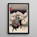 Widok na Kanbara - Utagawa Kunisada Toyokuni III — oprawiony obraz na ścianie