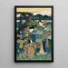 Kontemplacja kwiatów śliwy - Utagawa Kunisada Toyokuni III — oprawiony obraz na ścianie