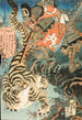 Watnai ukazujący tigra - Utagawa Kunisada Toyokuni III — widok dzieła