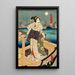 Biały - Utagawa Kunisada Toyokuni III — oprawiony obraz na ścianie