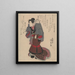 Kobiety noszącej zbroję samuraja Surimono - Utagawa Kunisada Toyokuni III — oprawiony obraz na ścianie