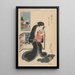 Kobieta trzymająca dziecko - Utagawa Kunisada Toyokuni III — oprawiony obraz na ścianie