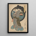 Kobieta malująca się - Utagawa Kunisada Toyokuni III — oprawiony obraz na ścianie