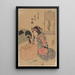 Kobieta siedząca przed lustrem do makijażu - Utagawa Kunisada Toyokuni III — oprawiony obraz na ścianie