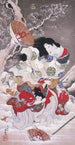 Dame Tokiwa uciekająca z dziećmi - Utagawa Kunitsugu — widok dzieła