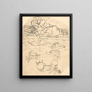 Utagawa Kuniyoshi - Daikoku and Ebisu Two of the Seven Gods of Happiness.webp