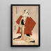 aktora kabuki Iwai Hanshiro V jako geiko Kashiku - Utagawa Toyokuni I — oprawiony obraz na ścianie