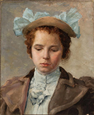 Valentin Alexandrovich Serov - Portrait study of a young girl.webp