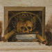 Vanitas Martwa natura z czaszką, wieńcem laurowym, książką i dwoma zapalonymi świecami - Jacob van Campen — aranżacja we wnętrzu