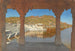 Zbiornik z marmuru w Rajnagar ozdobiony płaskorzeźbami nad jeziorem w Udaipur - Vasily Vereshchagin — widok dzieła