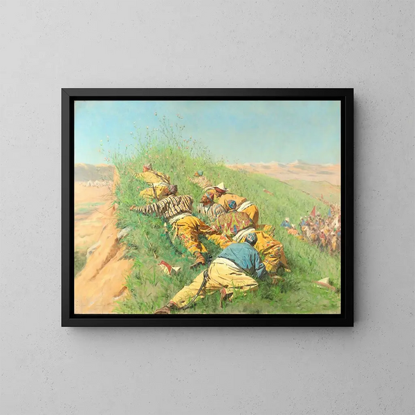 Szpiegostwo - Vasily Vereshchagin — oprawiony obraz na ścianie