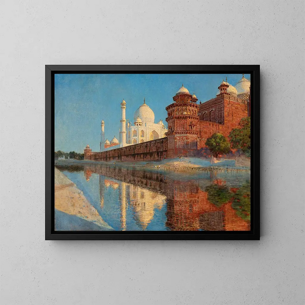 Le Taj Mahal o zmierzchu - Vasily Vereshchagin — oprawiony obraz na ścianie