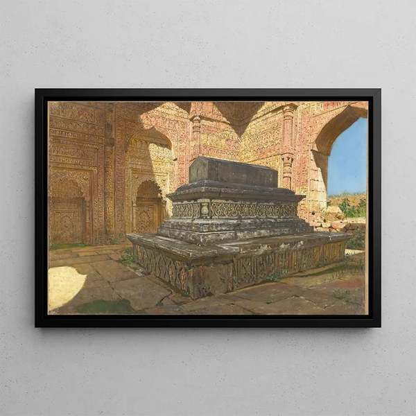 Grobowiec sułtana Iltutmisha w starym Delhi - Vasily Vereshchagin — oprawiony obraz na ścianie