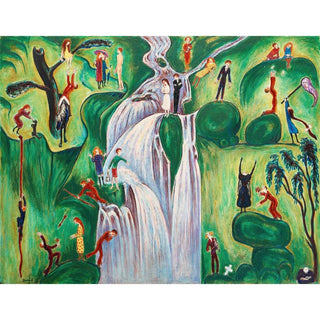 Vattenfallet - Nils Dardel | Reproduction Tableau Décoration murale affiche copie
