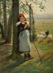 La Petite Gardienne d'oies - Václav Brožík — widok dzieła