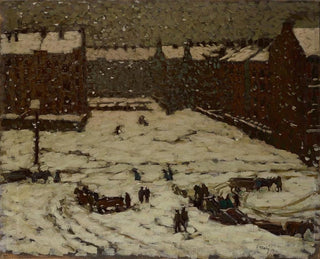 Vclav Mal - Vorstadt im Schneewetter.webp