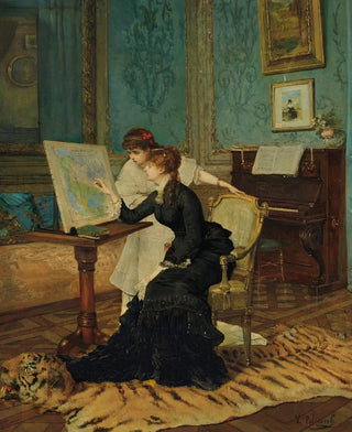 Vicente Palmaroli y Gonzlez - The Geography Lesson.webp