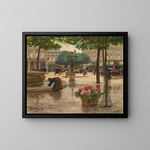 La Place du Théâtre Français - Victor Gabriel Gilbert — oprawiony obraz na ścianie