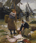 L'arrivée des bateaux de pêche - Victor Gabriel Gilbert — widok dzieła