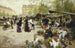 Le marché inférieur Paris - Victor Gabriel Gilbert — widok dzieła