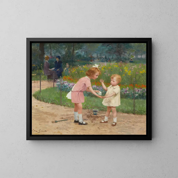 Les jardins du Luxembourg - Victor Gabriel Gilbert — oprawiony obraz na ścianie