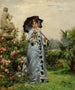 Elegancki Obraz z różą - Victor Gabriel Gilbert — widok dzieła