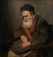 Stary mężczyzna śpiący - Abraham Van Dijck — widok dzieła