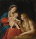Pusty z Dzieciątkiem Jezus z Marie Magdaleną - Francesco Albani — widok dzieła